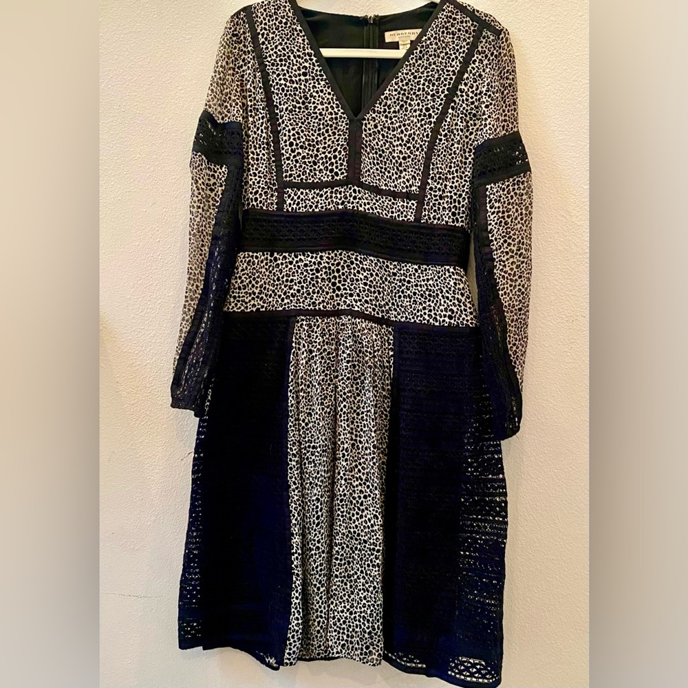 BURBERRY long-sleeved cocktail/ party dress.